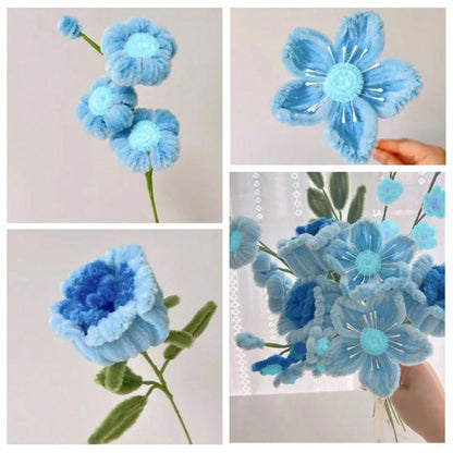 [Customer Favoriate]112pcs Craft Supplies Ultra Dense Chenille Stems, Multi-Color, Including 100pcs Pipe Cleaners, 10pcs Flower Stems, 1pc Floral Tape& 1 Tutorial Video, For DIY Handmade, Chenille Ste