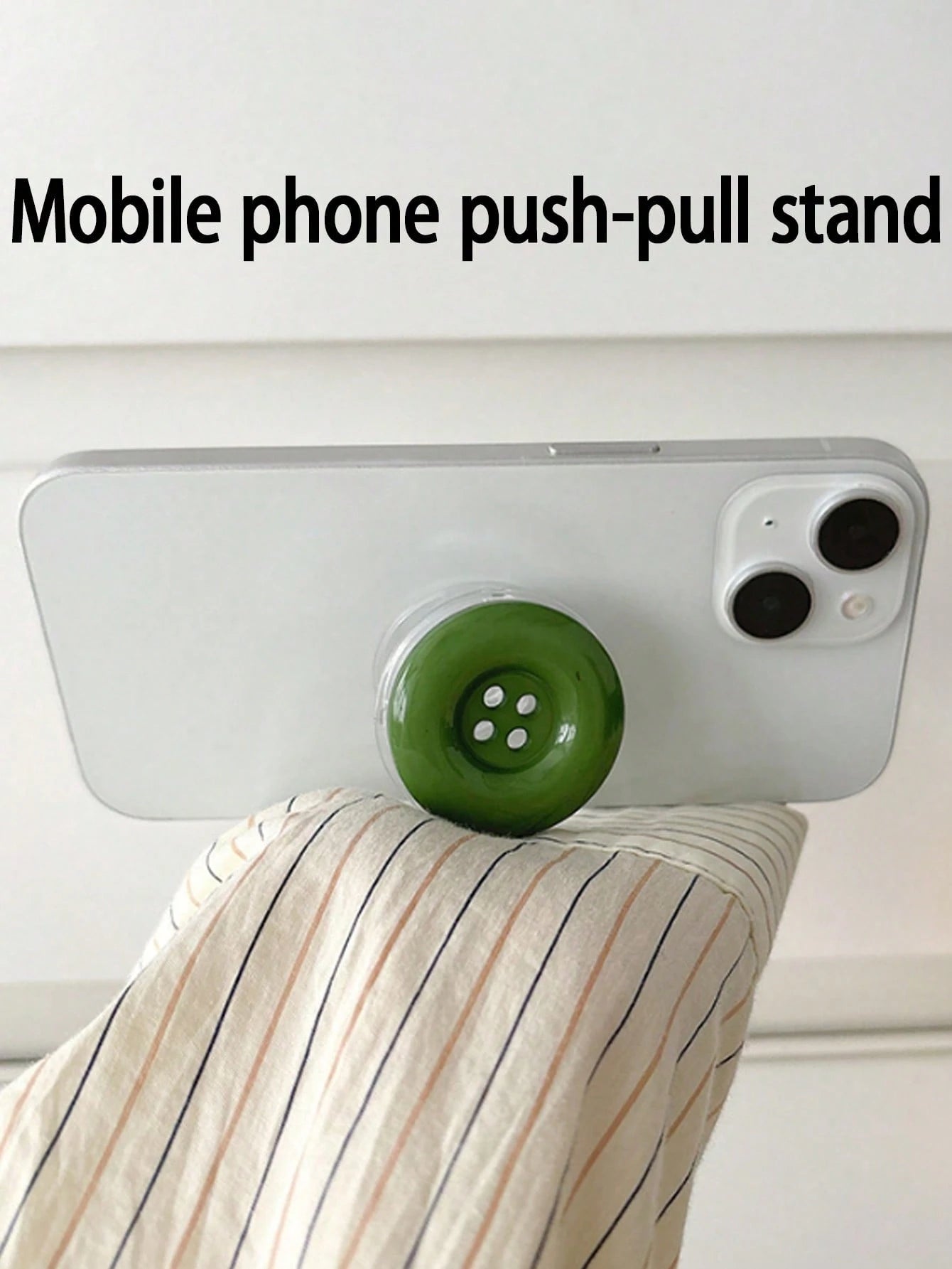 Cute Button-Style Telescopic Mobile Phone Holder- Foldable Integrated Lazy Stand, Suitable For Desk Office And Entertainment, Back Sticky Stable Support, Universal Portable Design, Mobile Phone Back
