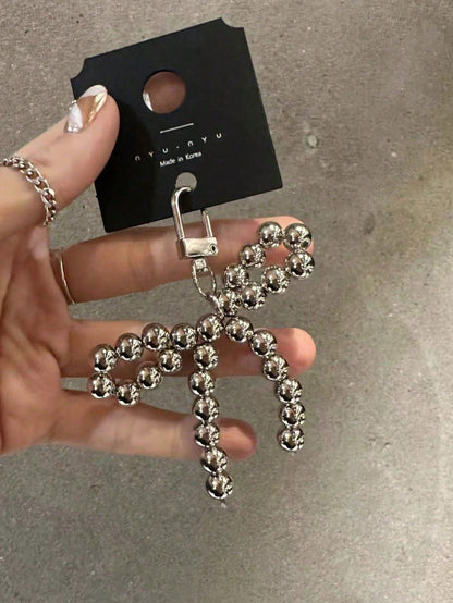 Cute Faux Pearl Bow Pendant Keychain/Handbag Decor, Bridesmaid Gift, Y2K Accessory