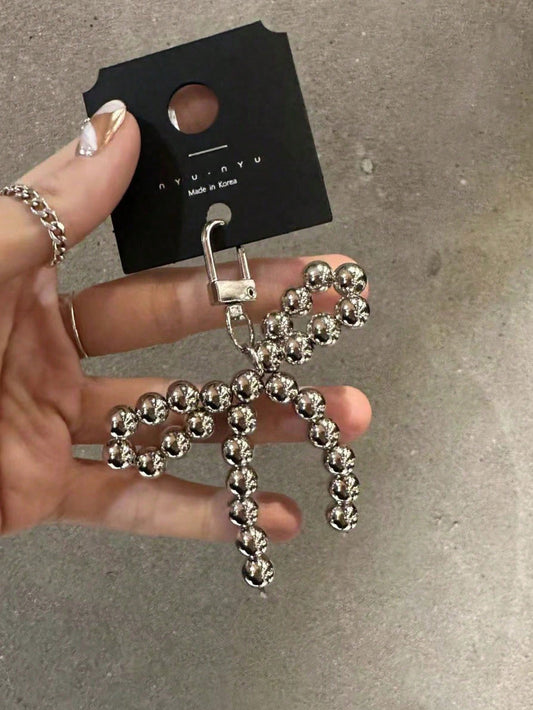 Cute Faux Pearl Bow Pendant Keychain/Handbag Decor, Bridesmaid Gift, Y2K Accessory