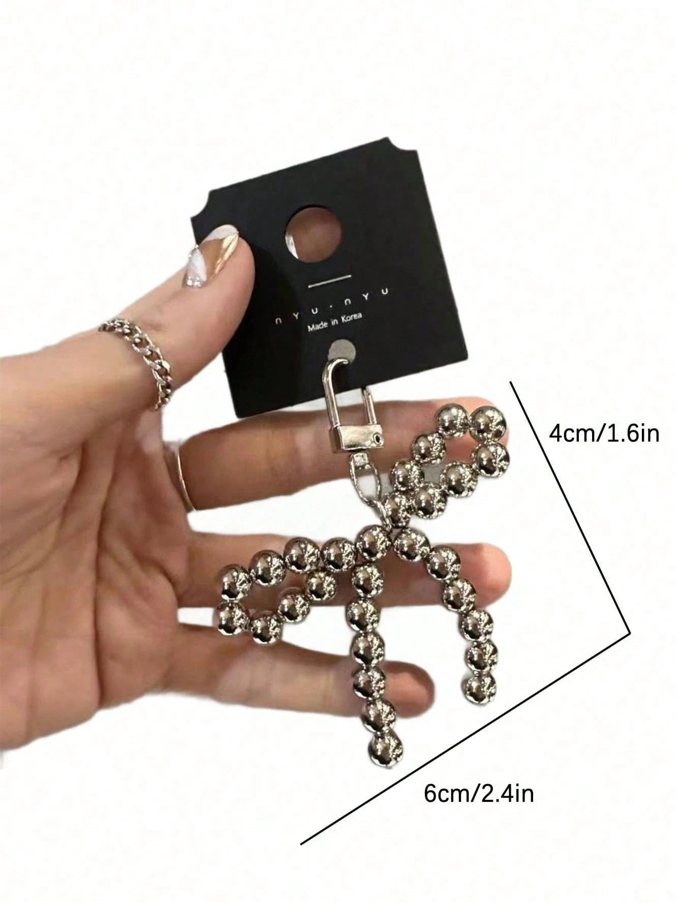 Cute Faux Pearl Bow Pendant Keychain/Handbag Decor, Bridesmaid Gift, Y2K Accessory