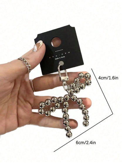 Cute Faux Pearl Bow Pendant Keychain/Handbag Decor, Bridesmaid Gift, Y2K Accessory