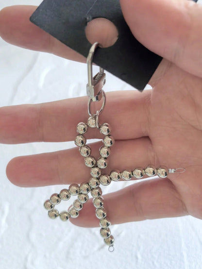 Cute Faux Pearl Bow Pendant Keychain/Handbag Decor, Bridesmaid Gift, Y2K Accessory