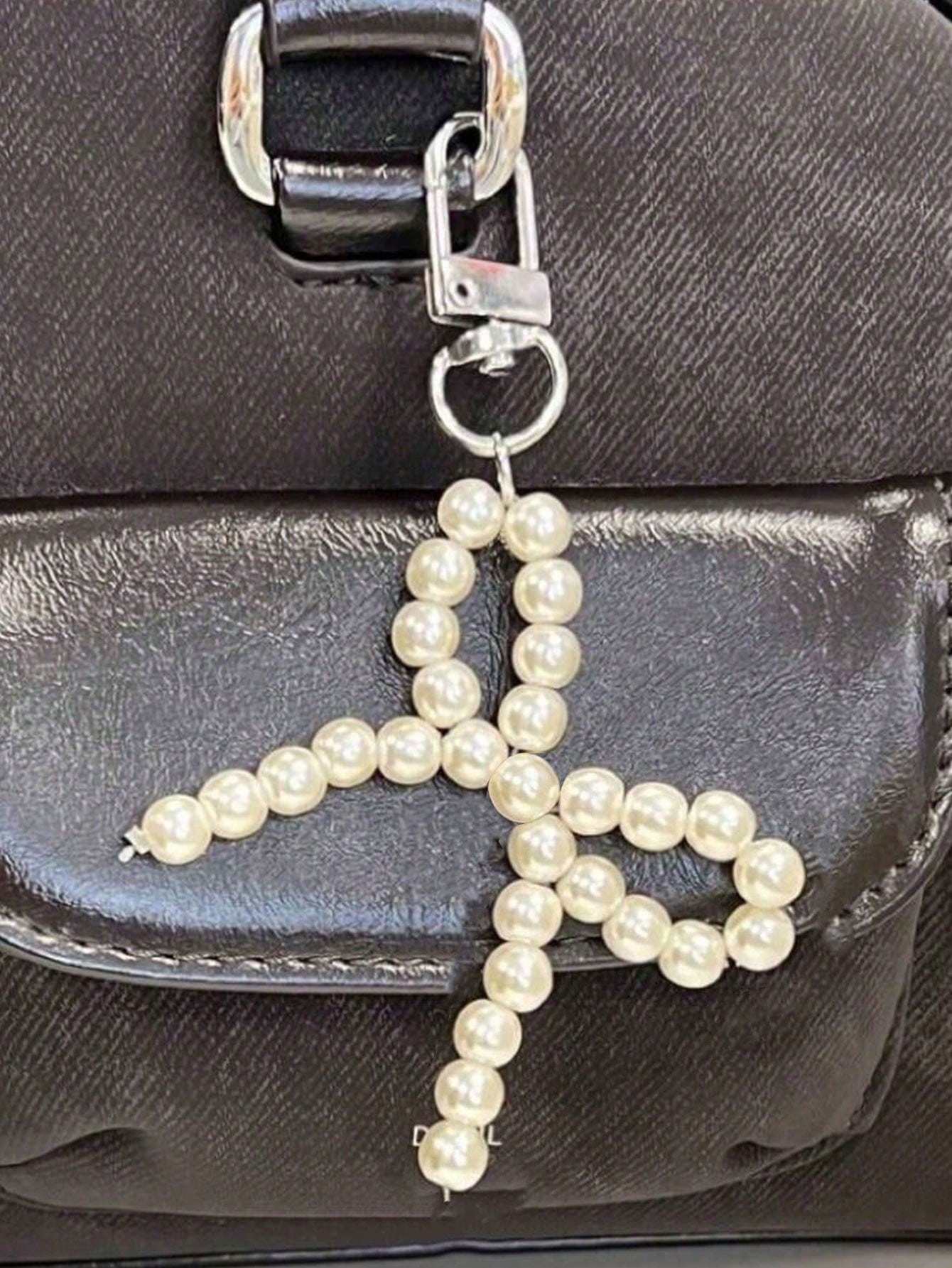 Cute Faux Pearl Bow Pendant Keychain/Handbag Decor, Bridesmaid Gift, Y2K Accessory