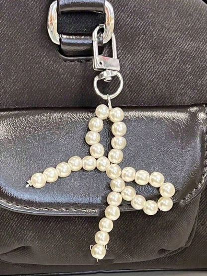 Cute Faux Pearl Bow Pendant Keychain/Handbag Decor, Bridesmaid Gift, Y2K Accessory