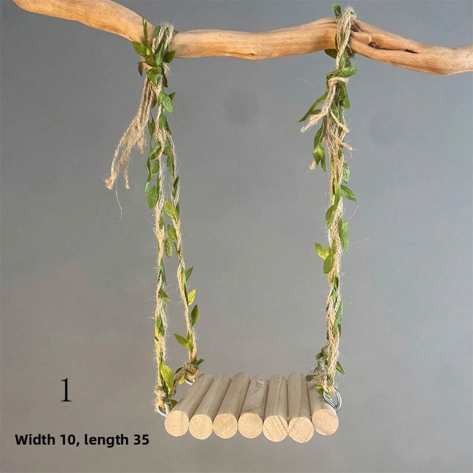 Cute Hanging Vine Swing Parrot Toy Fun Training Chewing Rest Accessory For Small Pet Birds