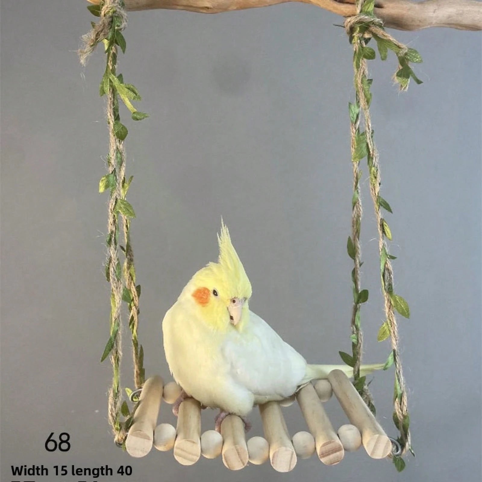 Cute Hanging Vine Swing Parrot Toy Fun Training Chewing Rest Accessory For Small Pet Birds