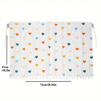 Cute Heart Polka Dot Car Sun Shade- Universal Suction Cup Window Visor For UV Protection, Privacy Curtain For Car Interior, Sunblock Cover For Side Windows