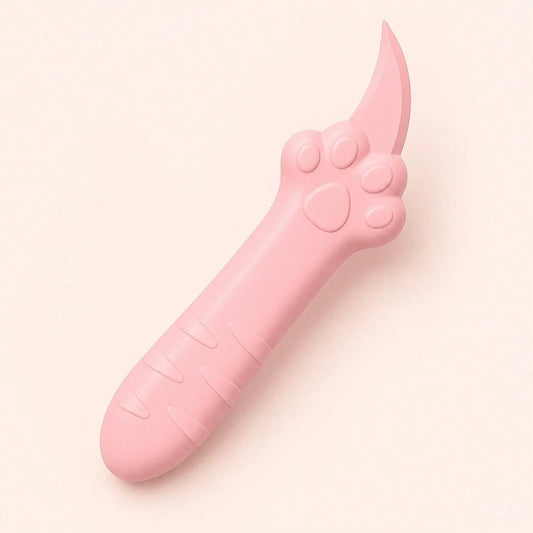 Cute Paw-Shaped Box Scissors, Pink Package Opener, Portable Envelope Opening And Practical Cutter, Available In Random Colors, Suitable Boxes, Envelopes, Mail, Home And School Supplies, And Makes A Gr