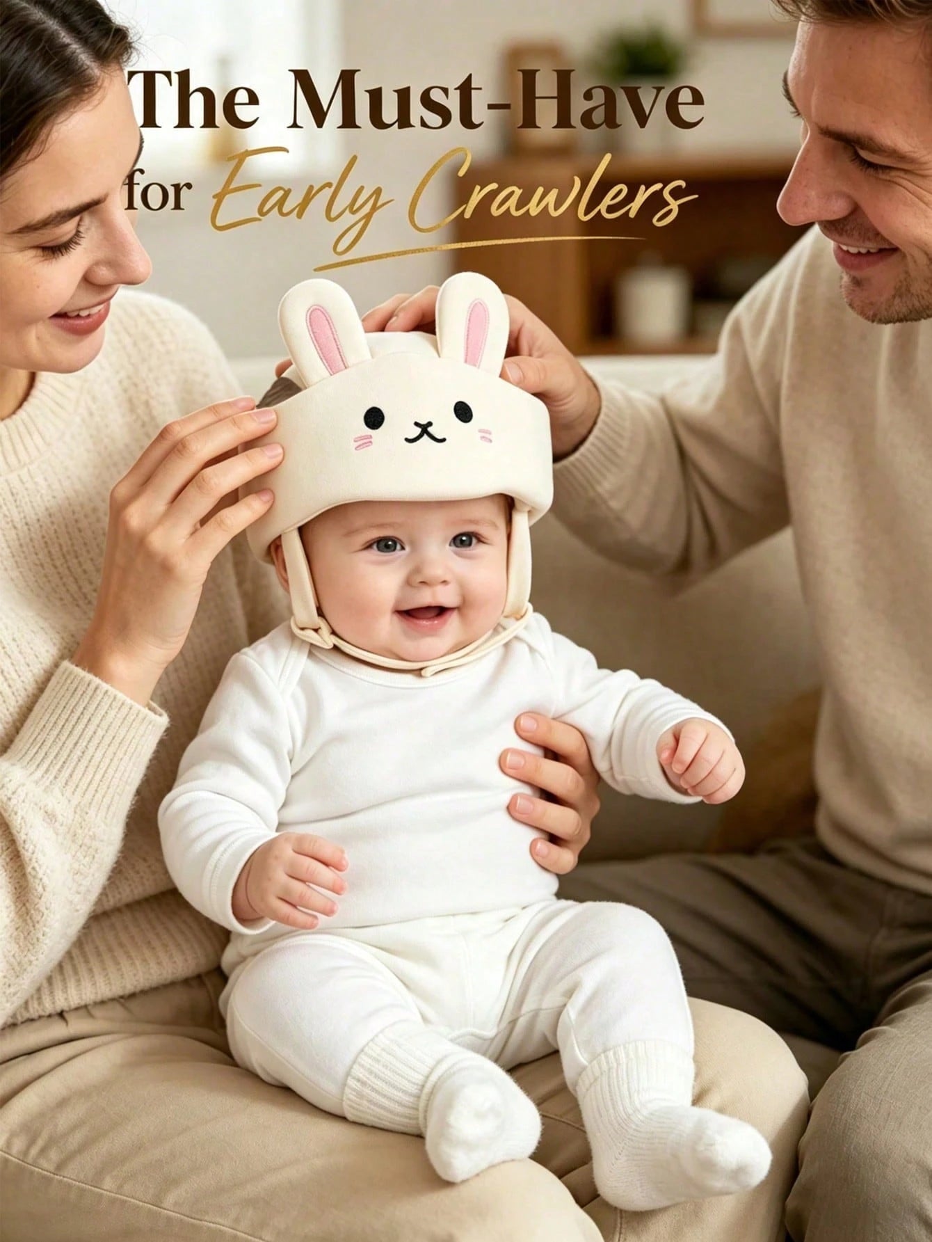 Cute Rabbit Anti-Fall Baby Helmet, Toddler Walking Protective Hat, Anti-Collision Head Guard For Infants, Baby Head Protection Pillow, Breathable Anti-Fall Helmet For Newborns, All-Season Universal Fo