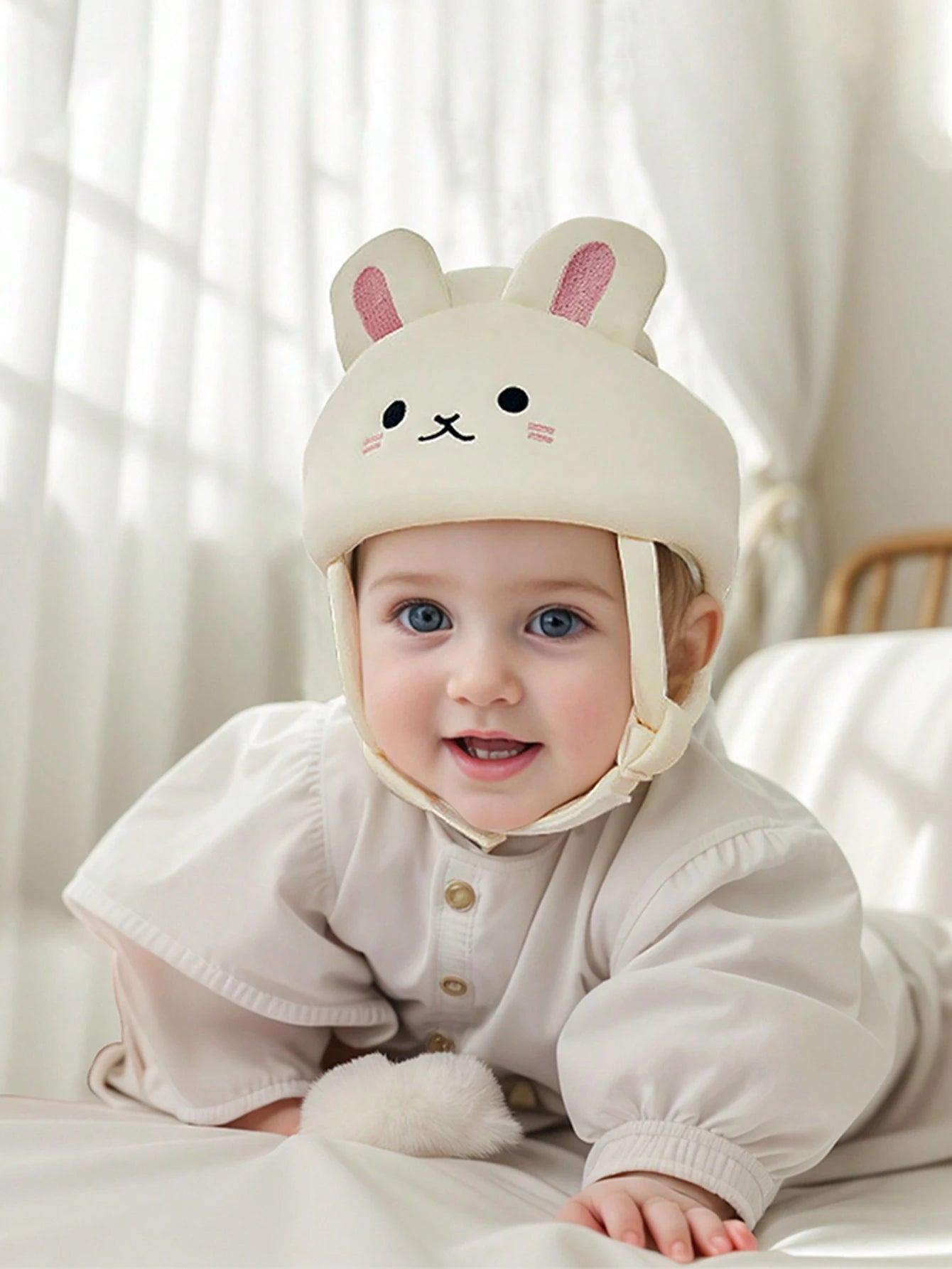 Cute Rabbit Anti-Fall Baby Helmet, Toddler Walking Protective Hat, Anti-Collision Head Guard For Infants, Baby Head Protection Pillow, Breathable Anti-Fall Helmet For Newborns, All-Season Universal Fo