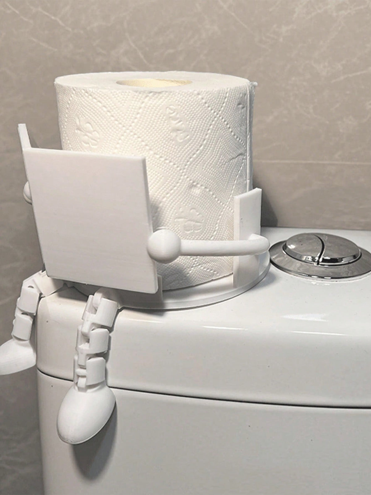 Cute Toilet Paper Holder, Designed As Book And Coffee- Made Of Durable Plastic, Freestanding Design, Suitable For Bathroom, Can Hold Standard Size Toilet Paper Rolls, A Fun Decorative Accessory And G