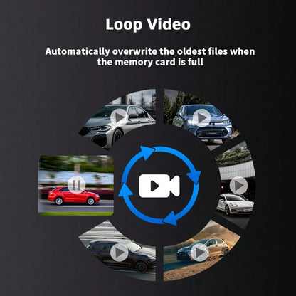 Dash Cam For Vehicles, FHD 4*1080P Car Driving Recorder With Ajustable Left And Right Lens, Built-In Wifi, Wifi Connection, Audio Recording, Superior Night Vision, Motion Detection, With 32GB SD Card