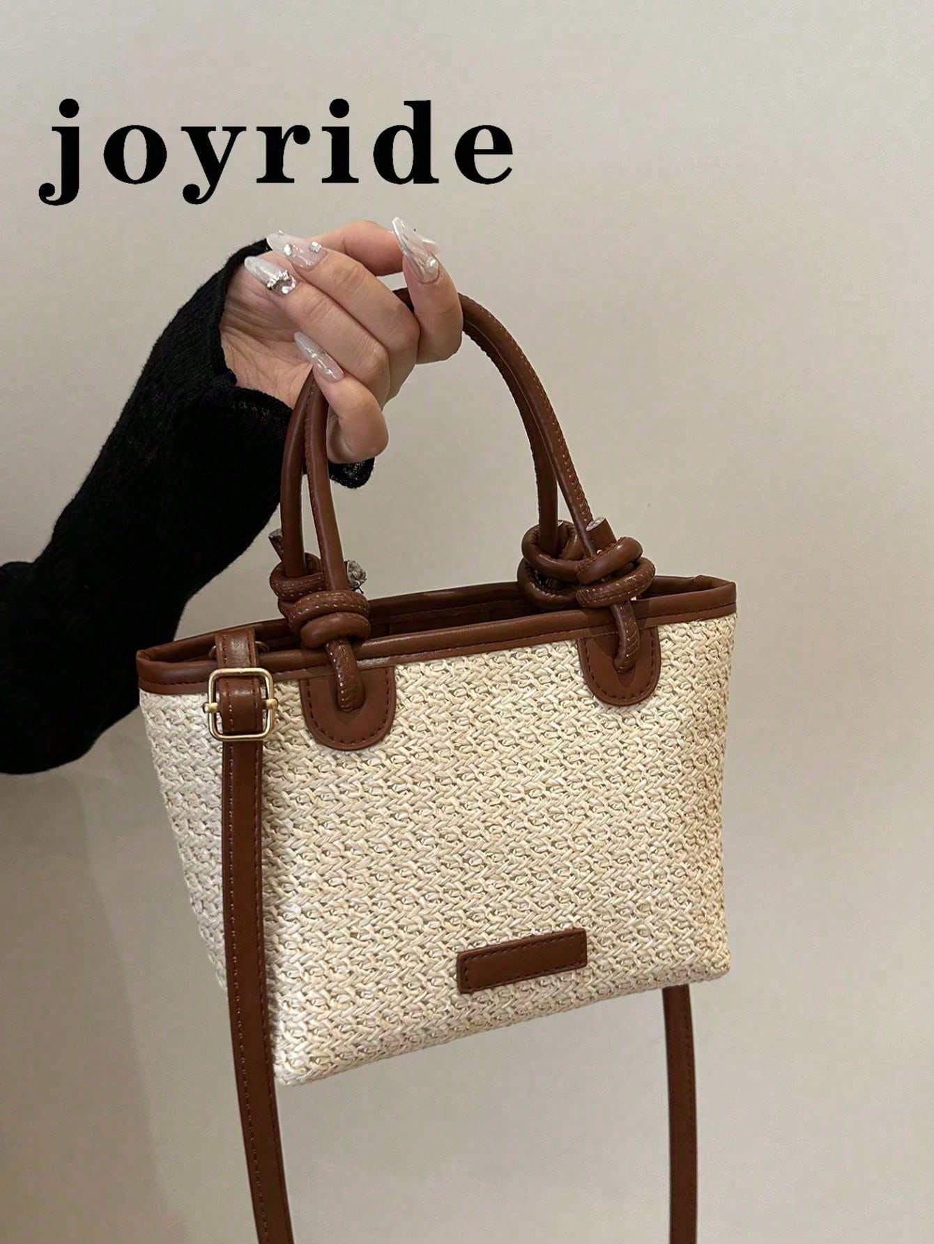 DAZY 2025 Women's Woven One Shoulder Crossbody Bag, Large Capacity Vacation Tote Beach Handbag For Commute,Holiday,Straw Bag