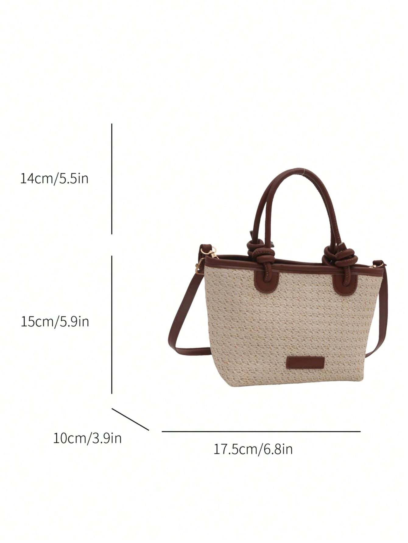 DAZY 2025 Women's Woven One Shoulder Crossbody Bag, Large Capacity Vacation Tote Beach Handbag For Commute,Holiday,Straw Bag