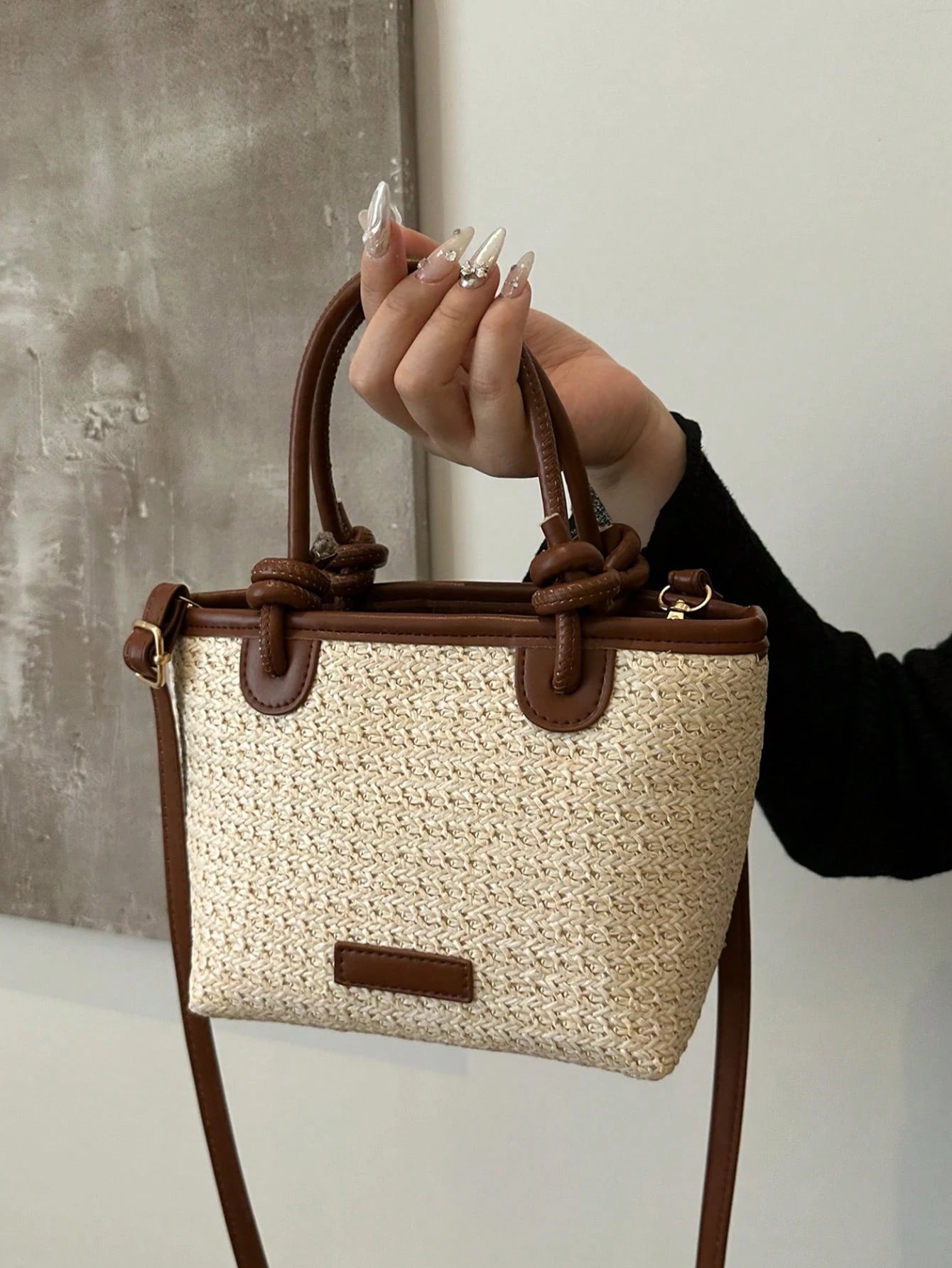 DAZY 2025 Women's Woven One Shoulder Crossbody Bag, Large Capacity Vacation Tote Beach Handbag For Commute,Holiday,Straw Bag