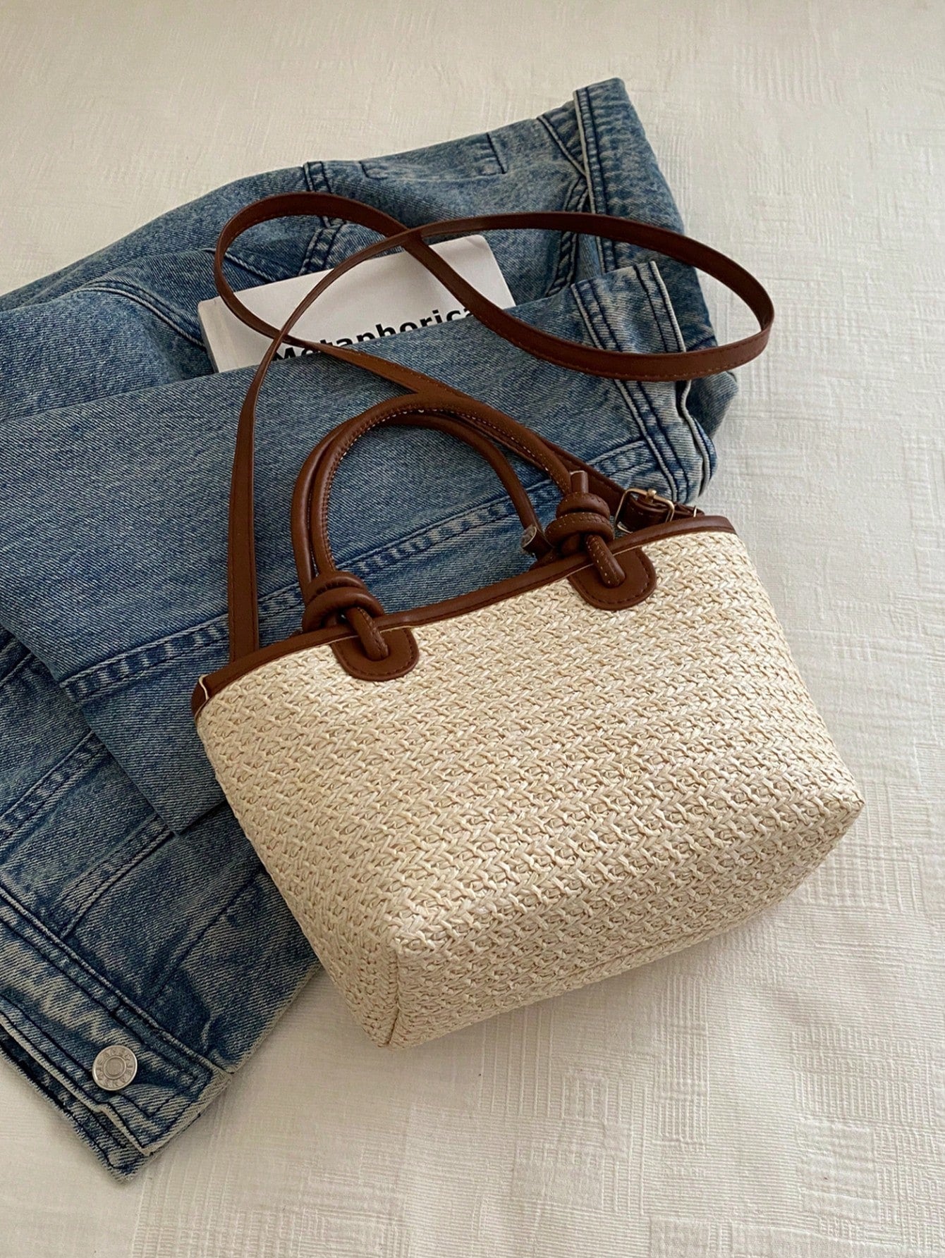DAZY 2025 Women's Woven One Shoulder Crossbody Bag, Large Capacity Vacation Tote Beach Handbag For Commute,Holiday,Straw Bag