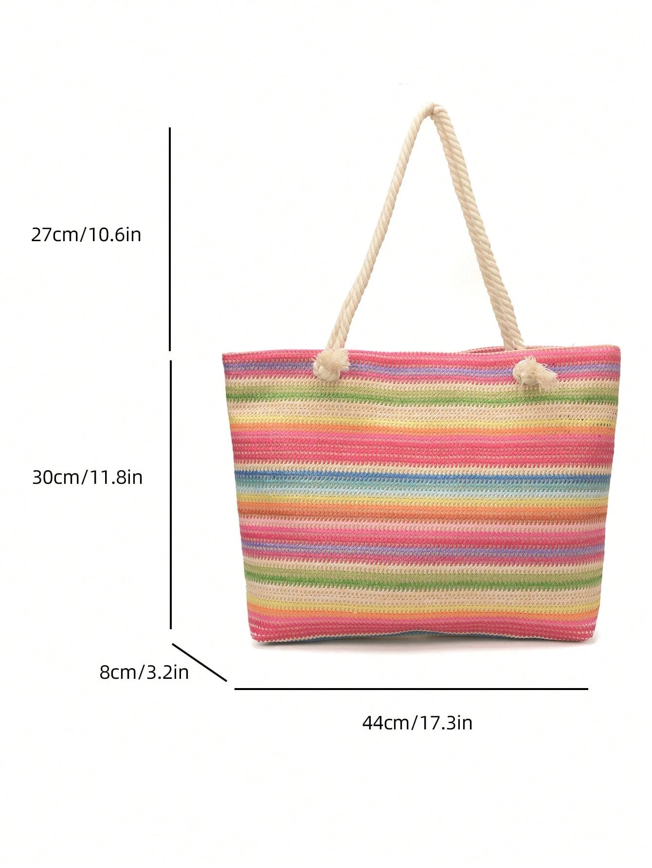 Dedoo Woven Large Capacity Tote Bag, Lightweight Shopping Shoulder Bag, Summer Women's Vacation Travel Essential Bag/Backpack