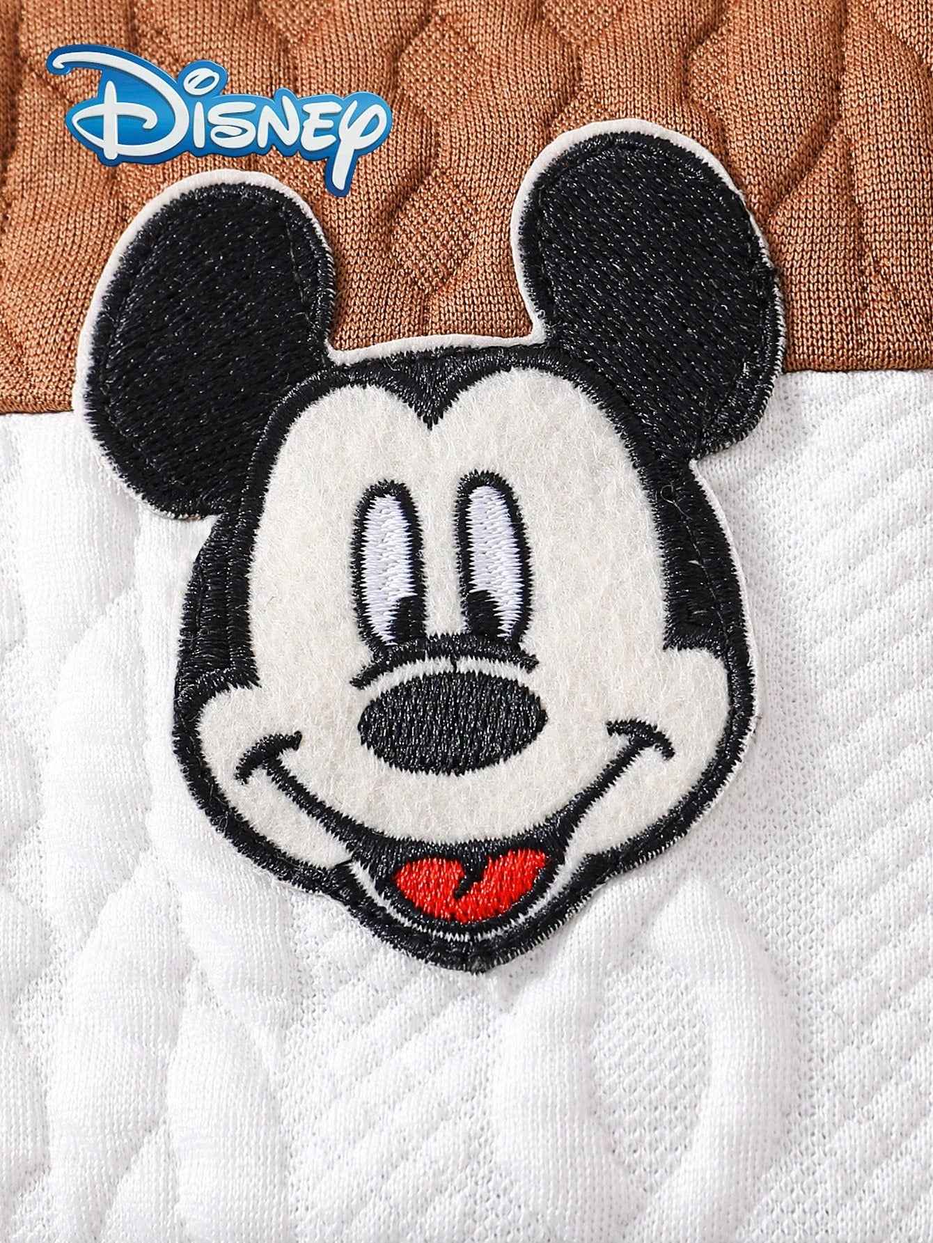 Disney Autumn/Winter Mickey Mouse Cute Long Sleeve Sweatshirt And Pants Set With Cartoon Pattern, Slight Stretch, Suitable For Newborn Baby Daily Wear As Holiday Gift