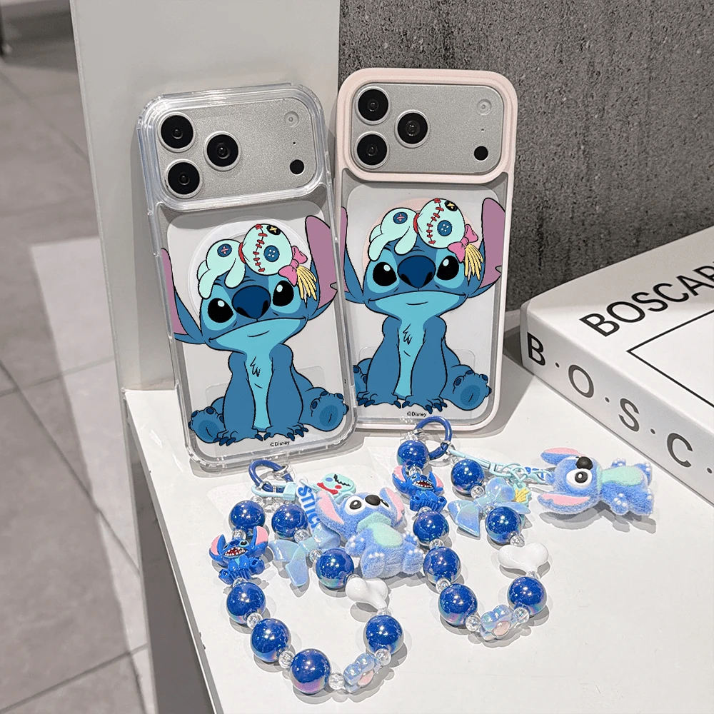 Disney. What Stitch Patterned Phone Case Designed With A Cute Doll Illustration. Compatible With IPhone 17, 16, 15, 14, 13, 12, And 11 Pro Models.Built-In Magnetic Design, Paired With An Adorable Stit