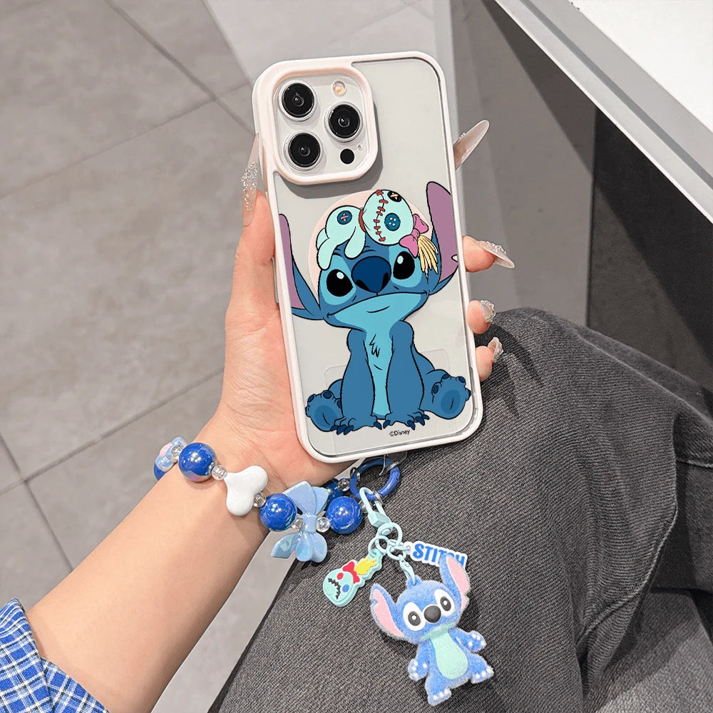 Disney. What Stitch Patterned Phone Case Designed With A Cute Doll Illustration. Compatible With IPhone 17, 16, 15, 14, 13, 12, And 11 Pro Models.Built-In Magnetic Design, Paired With An Adorable Stit