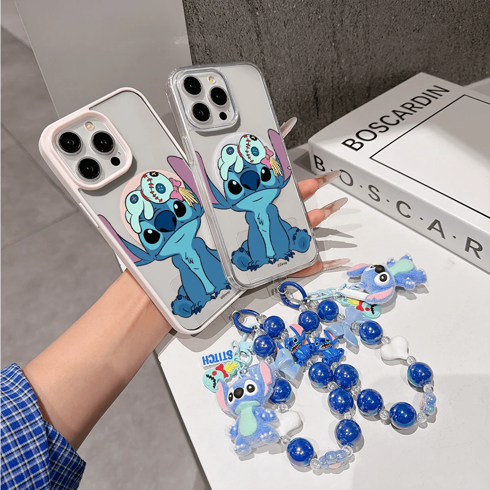 Disney. What Stitch Patterned Phone Case Designed With A Cute Doll Illustration. Compatible With IPhone 17, 16, 15, 14, 13, 12, And 11 Pro Models.Built-In Magnetic Design, Paired With An Adorable Stit