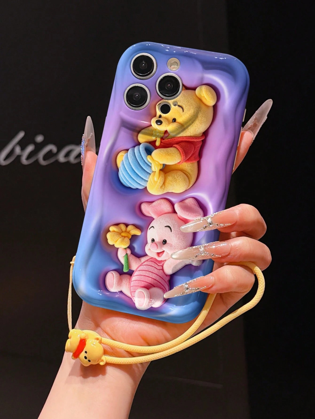 Disney Winnie The Pooh & Friends Phone Case With Winnie The Pooh Pendant- Perfect Gift For Pooh Fans, Protective Cover For IPhone.Compatible With IPhone 17, 16, 15, 14, 13, 12, 11 Pro Series, Ideal