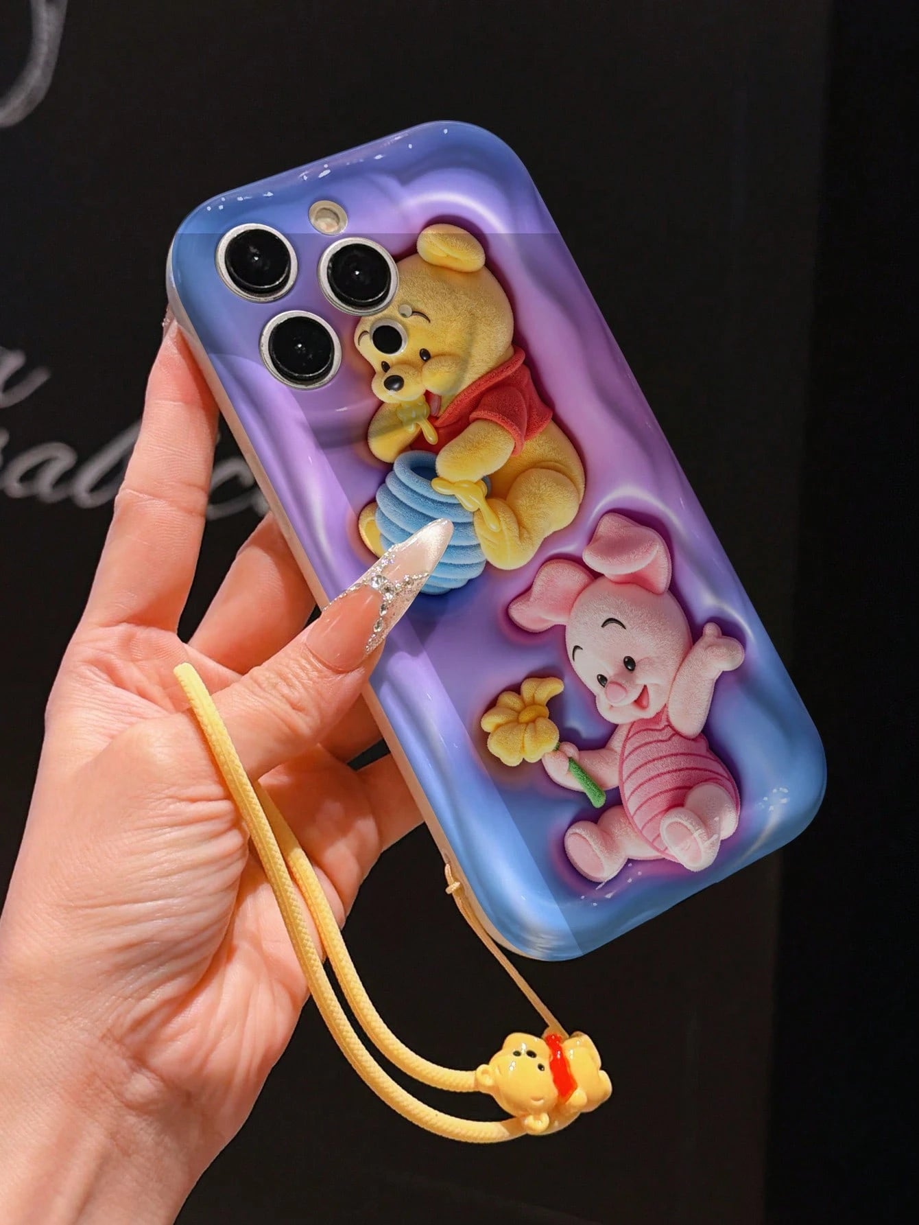 Disney Winnie The Pooh & Friends Phone Case With Winnie The Pooh Pendant- Perfect Gift For Pooh Fans, Protective Cover For IPhone.Compatible With IPhone 17, 16, 15, 14, 13, 12, 11 Pro Series, Ideal