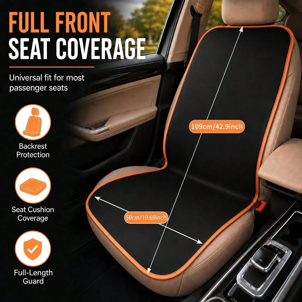 Dog Car Seat Cover- Car Pet Seat Protector, Durable Fabric, Easy To Clean, Suitable For Long Trips, Essential For Dog Safety, Fits Small And Medium Dogs