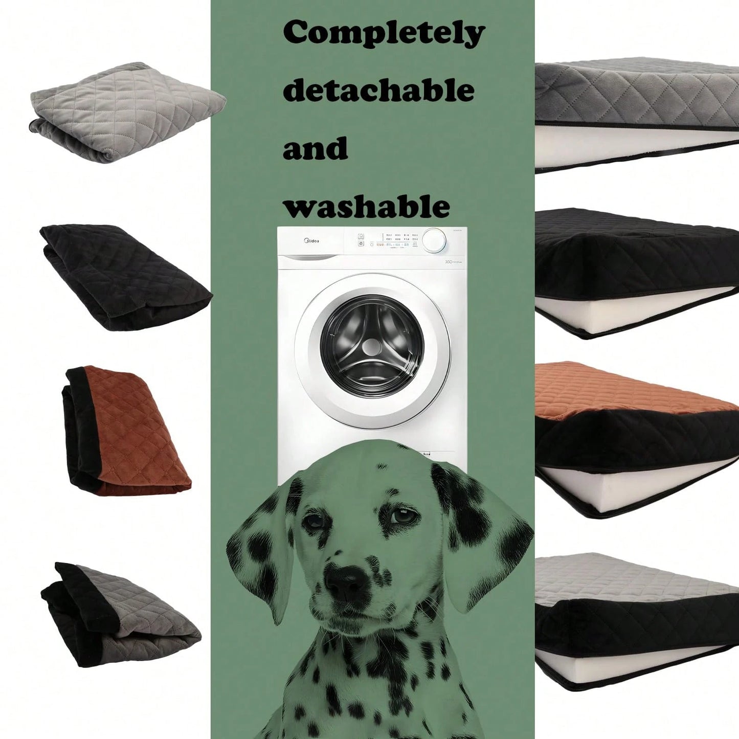 Dog Car Seat For Medium And Large Dogs, Pet Travel Car Bed With Seat Belt Pass-Through, Fully Removable And Washable Car Dog Seat With Adjustable Straps, 3 Straps For Easy Installation