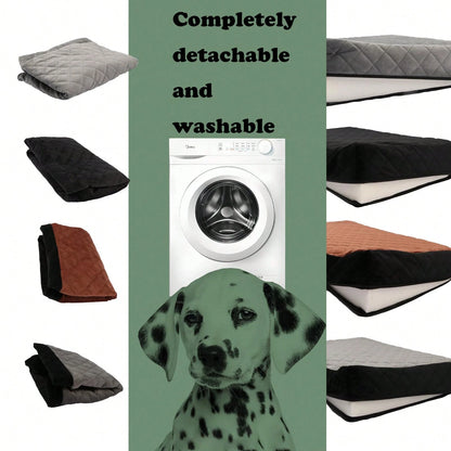 Dog Car Seat For Medium And Large Dogs, Pet Travel Car Bed With Seat Belt Pass-Through, Fully Removable And Washable Car Dog Seat With Adjustable Straps, 3 Straps For Easy Installation