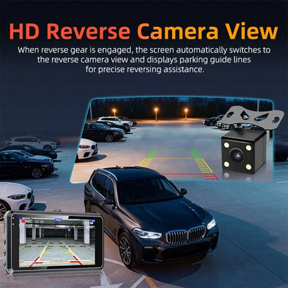 Dual-Channel Front And Rear, UHD Car Tachograph, 1296P Car Camera With Infrared Night Vision, Loop Recording, 64GB SD Card, WDR, 24-Hour Parking Mode, Loop Recording Christmas