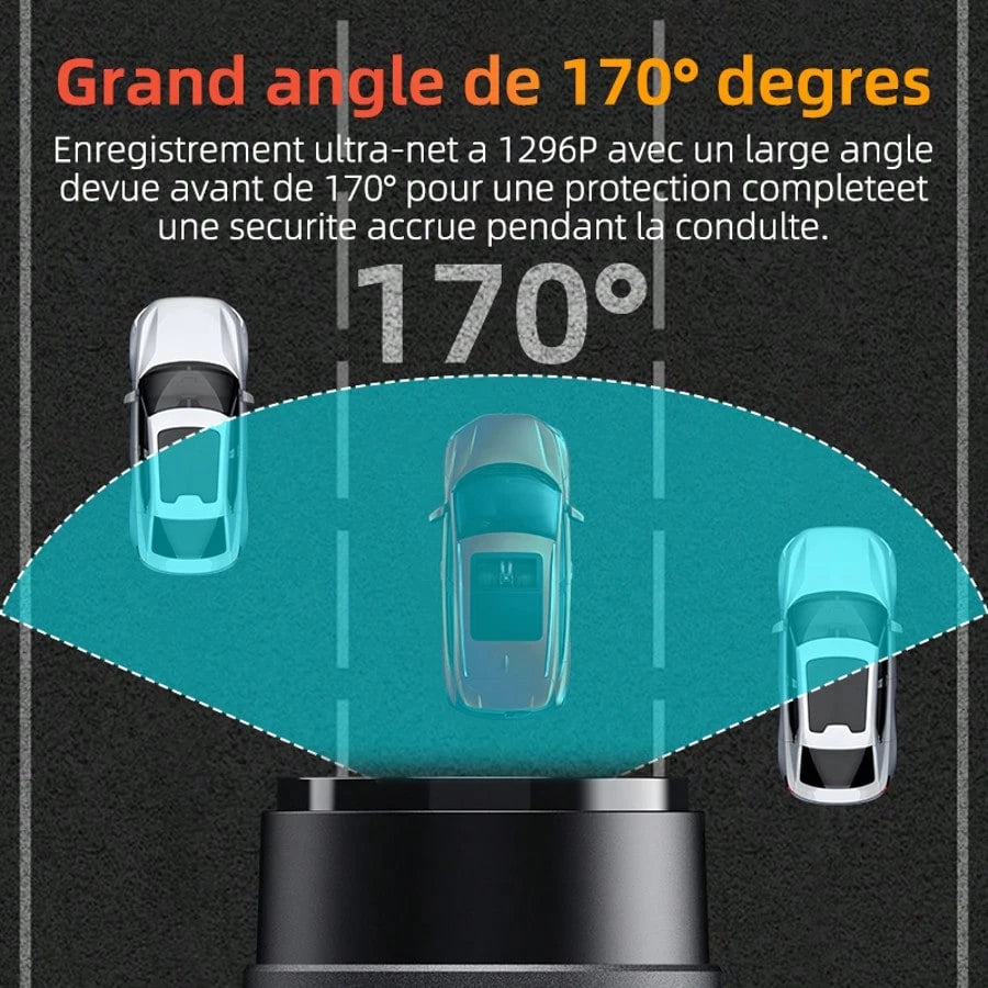 Dual-Channel Front And Rear, UHD Car Tachograph, 1296P Car Camera With Infrared Night Vision, Loop Recording, 64GB SD Card, WDR, 24-Hour Parking Mode, Loop Recording Christmas