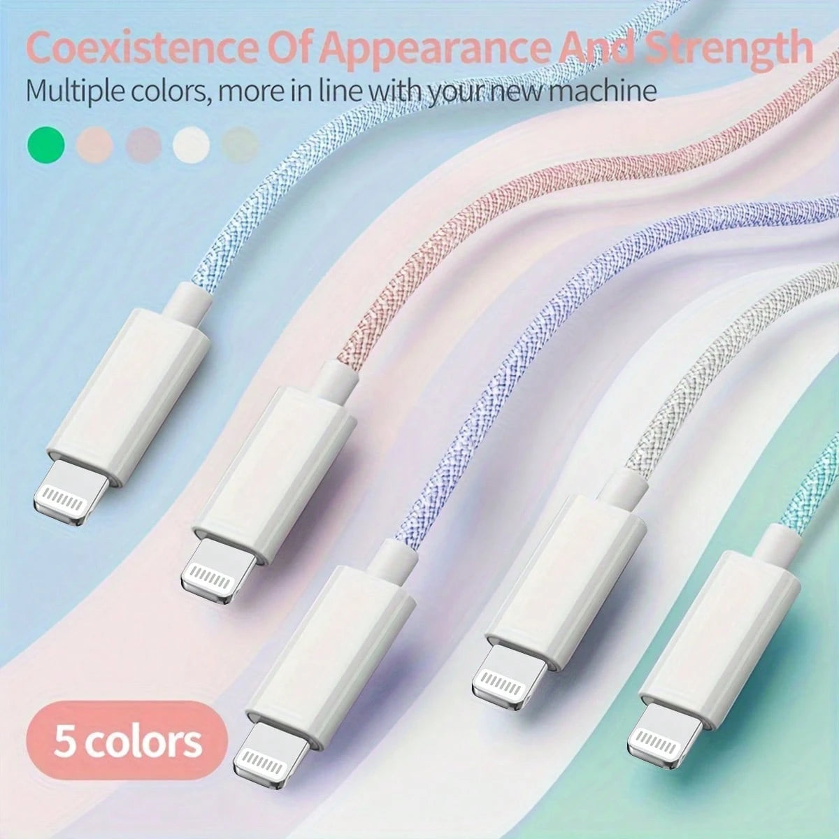 Durcord [MFi Certified] 1/4pcs 2m/6.6ft/78.74in Super Long Charging Cable, Multi-Color Nylon Braided USB-C To Lightning Fast Charging Data Cable, Compatible With IPhone 11 12 13 14 6 6S 7 8 Plus X XR