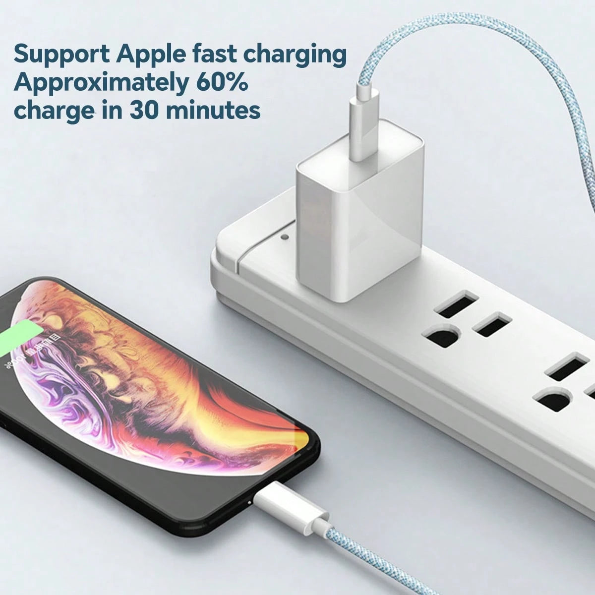 Durcord [MFi Certified] 1/4pcs 2m/6.6ft/78.74in Super Long Charging Cable, Multi-Color Nylon Braided USB-C To Lightning Fast Charging Data Cable, Compatible With IPhone 11 12 13 14 6 6S 7 8 Plus X XR