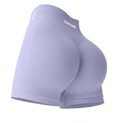 DYFINE Impact Women's Seamless Elastic Butt Lifting Shaping Yoga Fitness Gym Running Sports Shorts