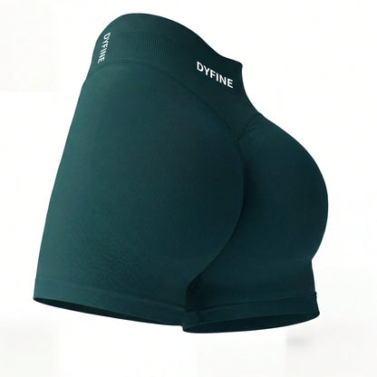 DYFINE Impact Women's Seamless Elastic Butt Lifting Shaping Yoga Fitness Gym Running Sports Shorts