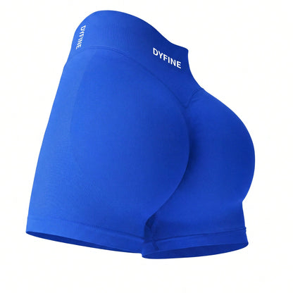 DYFINE Impact Women's Seamless Elastic Butt Lifting Shaping Yoga Fitness Gym Running Sports Shorts