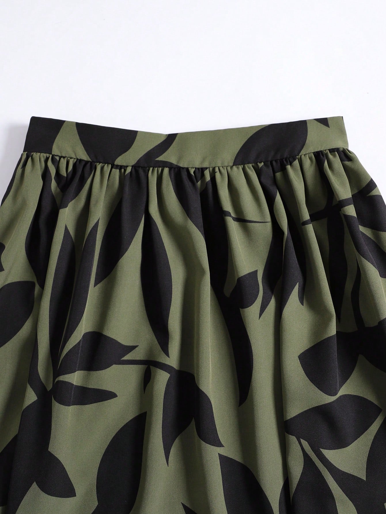 EARO Women's Floral Print High Waist A-Line Skirt, Summer Holiday Skirt Spring