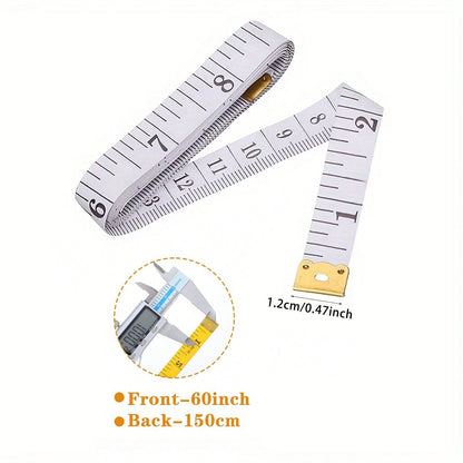 EDCUEBE7 1/2/3/4pcs Soft Measuring Tape, Cloth Sewing Fabric Tailor Small Waist Pink Mini Ruler Body Measurement Tape For Body Measurement, Weight Loss, 150cm/60 Inch (Random Color)