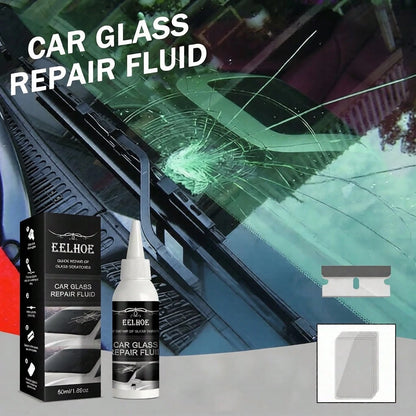 EELHOE 2 In 1 Car Windshield Repair Kit – Professional Crack & Scratch Fix Liquid, Quick Dry Cyanoacrylate Adhesive For Glass, DIY Windshield Chip Repair For Cars, SUVs, Trucks (Long-Lasting Results)