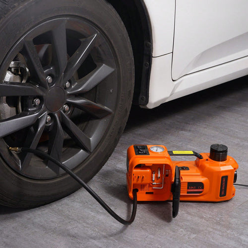 Electric Car Jack, 3 To 5 Tons/6600 To 11023 Lbs Scissor Jack, 12V Electric Automatic Jack With Double Saddles And Remote Control, Portable Car Jack For Sedan, SUV, Truck Tire Change