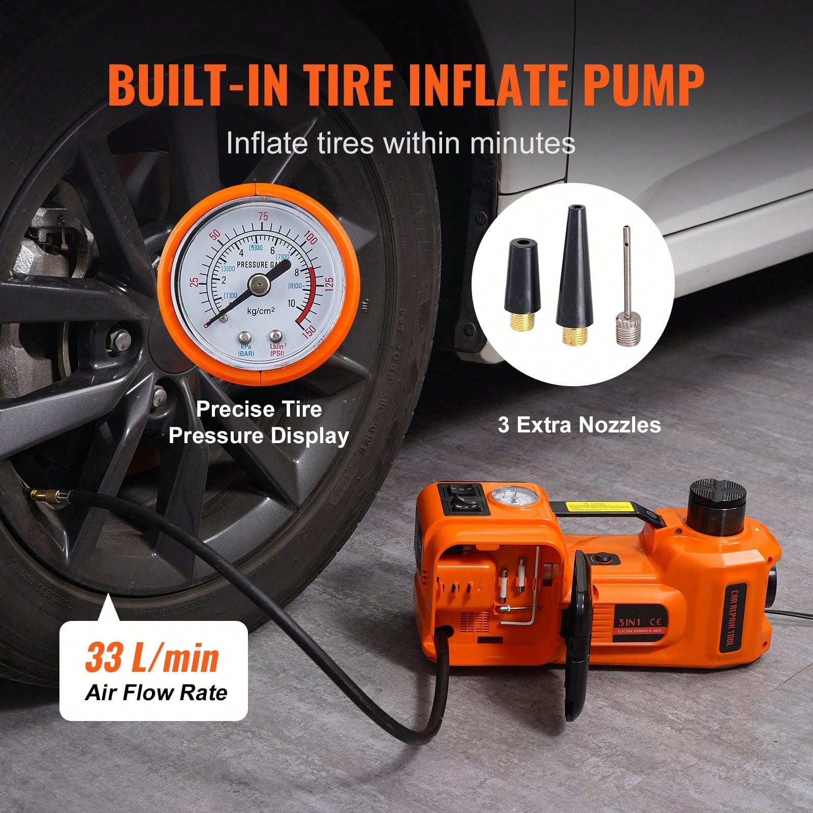 Electric Car Jack, 3 To 5 Tons/6600 To 11023 Lbs Scissor Jack, 12V Electric Automatic Jack With Double Saddles And Remote Control, Portable Car Jack For Sedan, SUV, Truck Tire Change