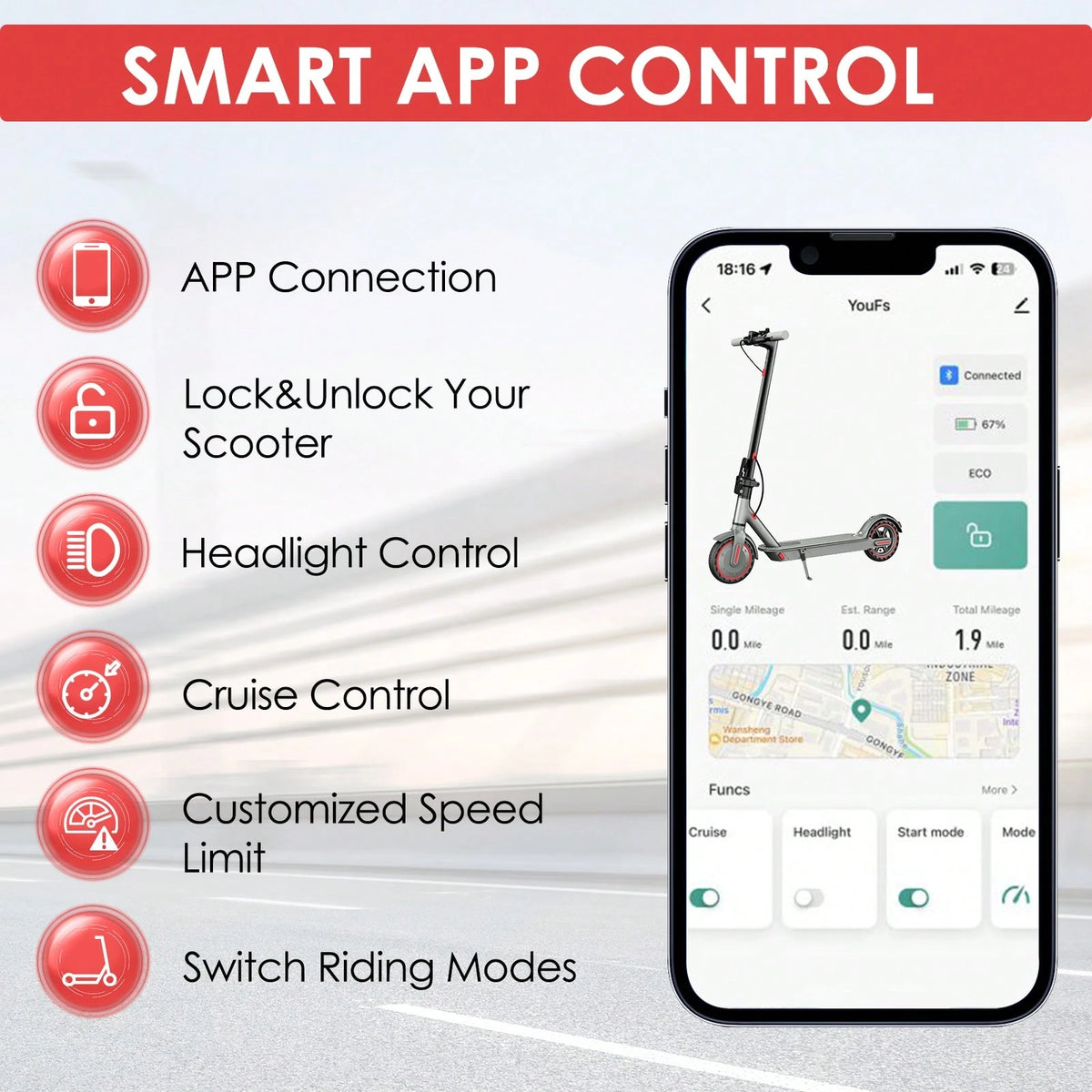 Electric Scooter For Adults, Up To 19 Mph, 19 Miles Range & 264 Lbs Load, Aluminum Alloy E-Scooter With 350W Motor, Foldable Escooter With Dual Braking System