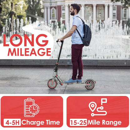 Electric Scooter For Adults, Up To 19 Mph, 19 Miles Range & 264 Lbs Load, Aluminum Alloy E-Scooter With 350W Motor, Foldable Escooter With Dual Braking System