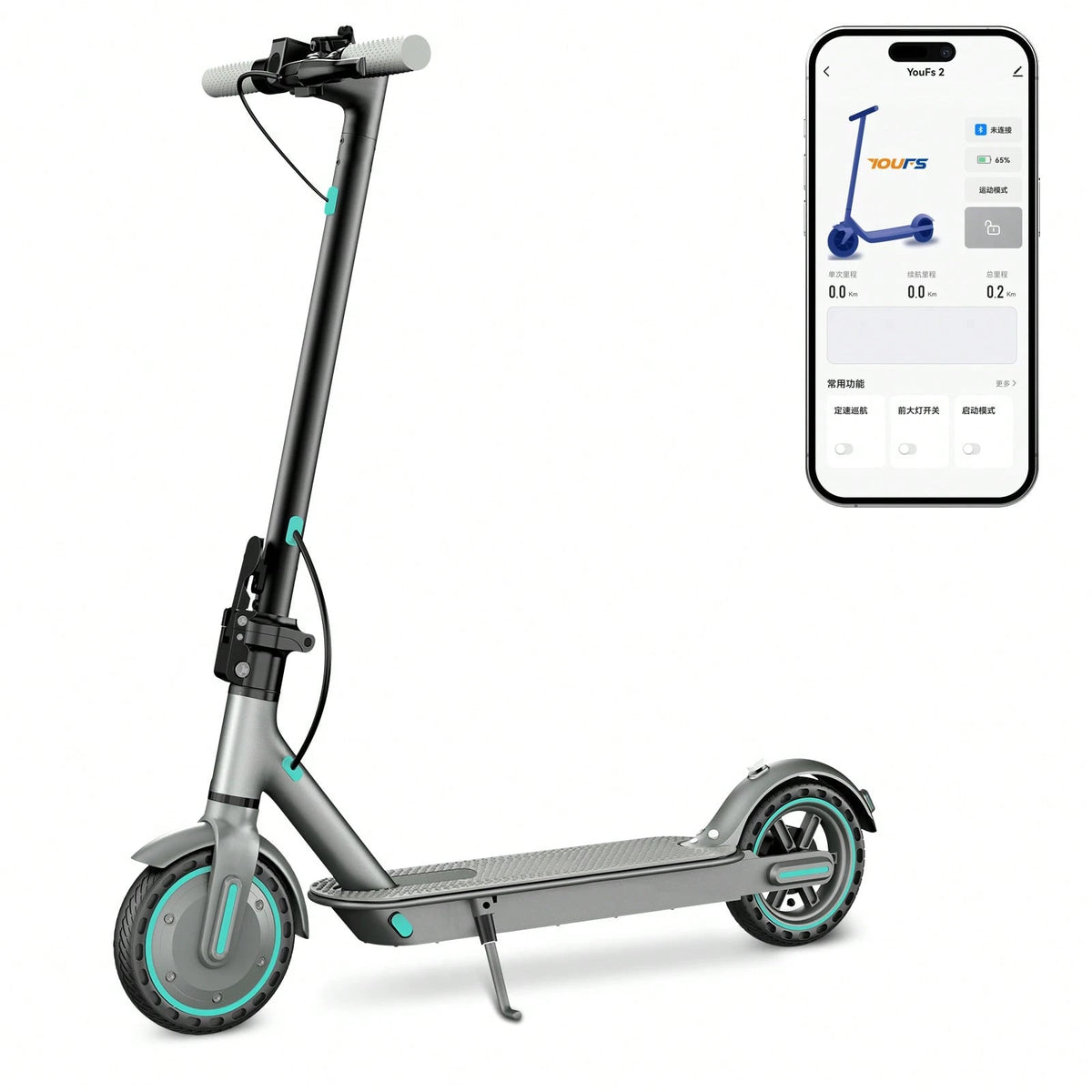 Electric Scooter For Adults, Up To 19 Mph, 19 Miles Range & 264 Lbs Load, Aluminum Alloy E-Scooter With 350W Motor, Foldable Escooter With Dual Braking System