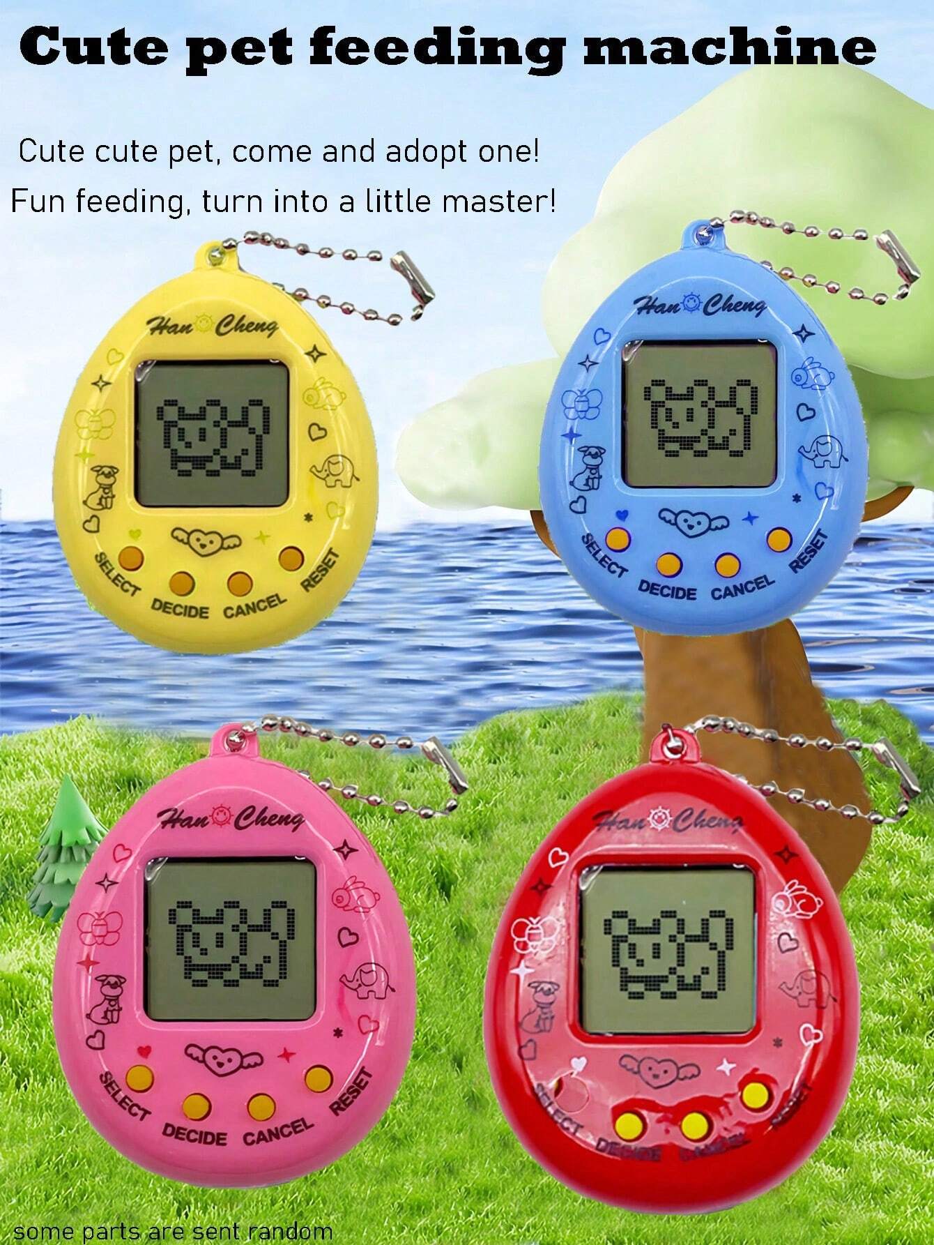 Electronic Pet Game Handheld Retro Game Console, 168-In-1 Games, Black & White Screen, Keychain Pendant Decor, Virtual Pet, Gift For Teens, College Students, Office Workers, Includes Battery