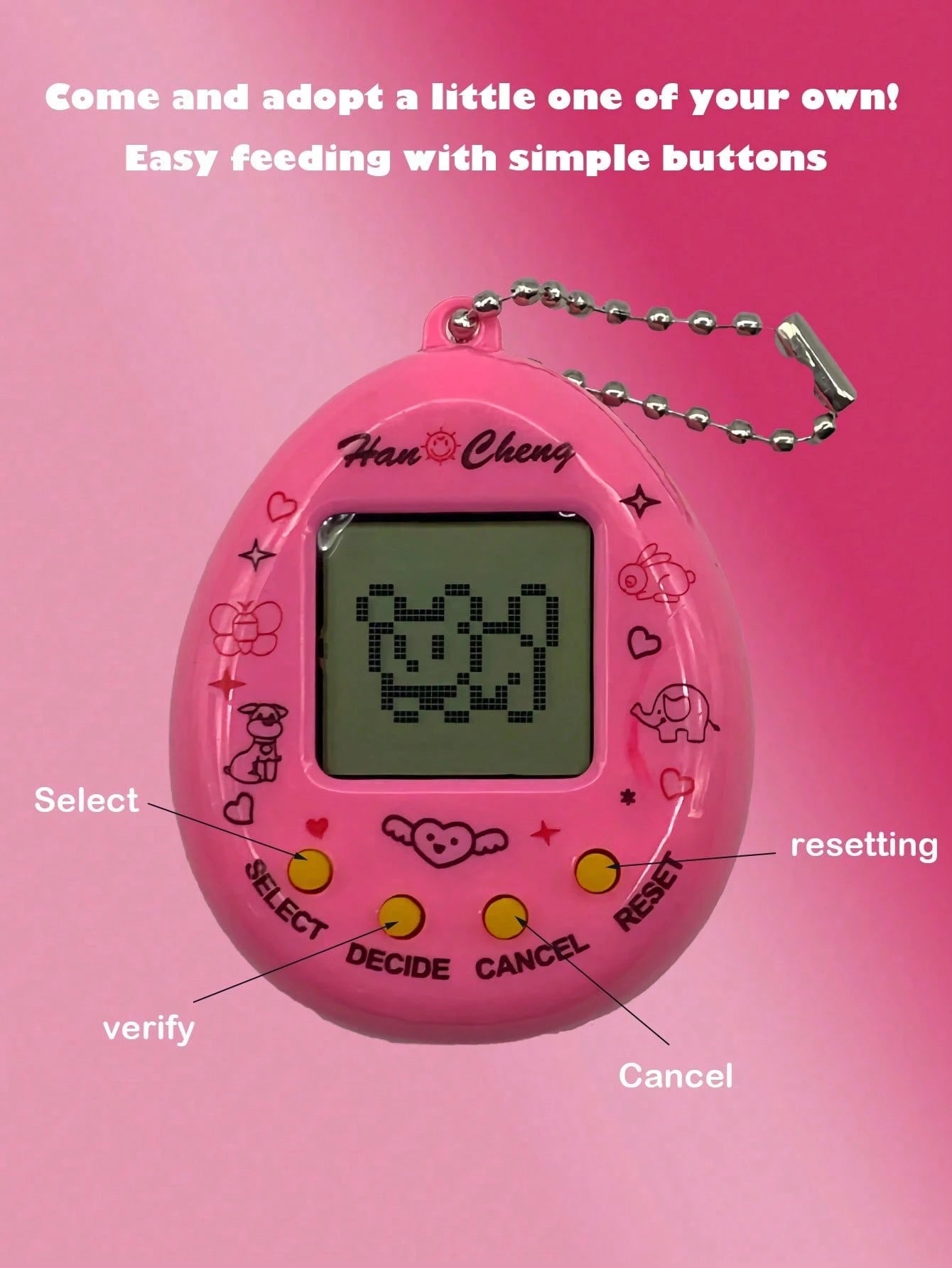 Electronic Pet Game Handheld Retro Game Console, 168-In-1 Games, Black & White Screen, Keychain Pendant Decor, Virtual Pet, Gift For Teens, College Students, Office Workers, Includes Battery