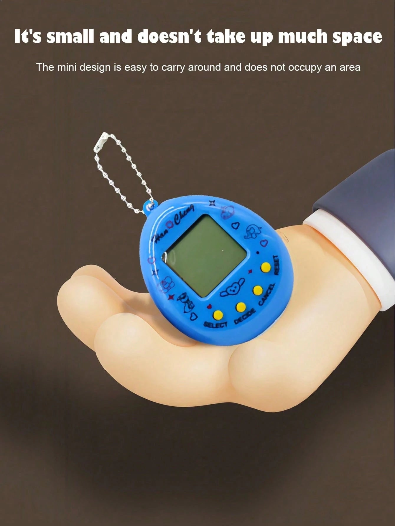 Electronic Pet Game Handheld Retro Game Console, 168-In-1 Games, Black & White Screen, Keychain Pendant Decor, Virtual Pet, Gift For Teens, College Students, Office Workers, Includes Battery