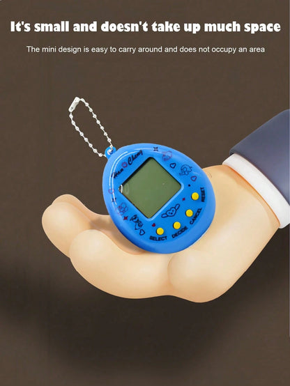 Electronic Pet Game Handheld Retro Game Console, 168-In-1 Games, Black & White Screen, Keychain Pendant Decor, Virtual Pet, Gift For Teens, College Students, Office Workers, Includes Battery